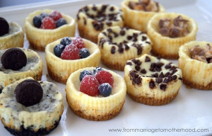 ... personal cheesecakes-you can top each one with a different topping
