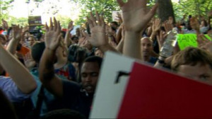 Hands-Up Protests Continue in Ferguson , Missouri , Across the Country