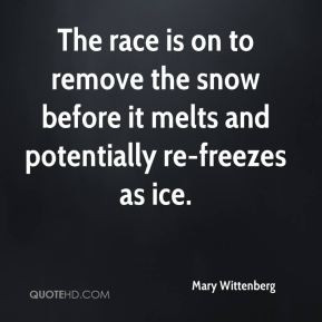 The race is on to remove the snow before it melts and potentially re ...