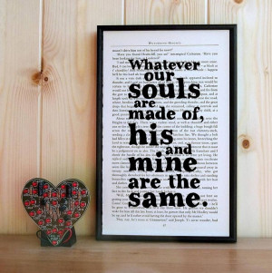 Wuthering Heights Love Quote Print