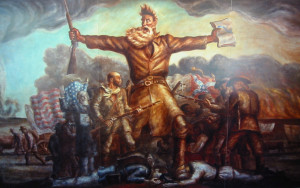 John Brown painting at Harper's Ferry