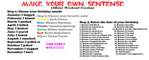 Make Your Own Sentence