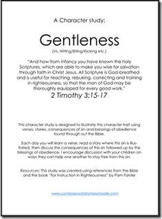 Gentleness Character Study More
