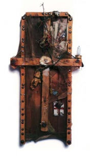Bruce Conner Cross, 1962 Assemblage on wood 37 x 19 1/2 x 14 inches ...