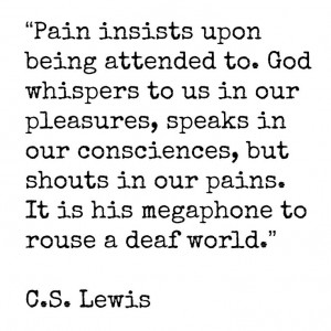 ... in our pains it is his megaphone to rouse a deaf world c s lewis 4