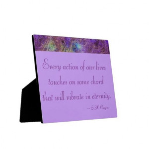 Abstract Purple Inspirational Quote Plaque