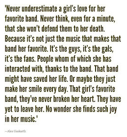 ... Girl's Love For Her Favorite Band. They Might Have Saved Her Life
