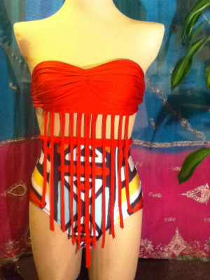 2pc High Waist Swimsuit 'Fringe Fest'. $58.00, via Etsy. So cute!