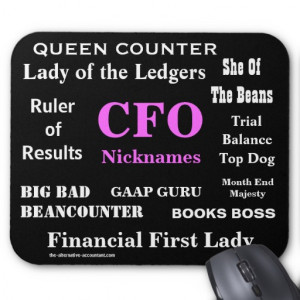 Female CFO Nicknames Funny Rude Silly Names Mouse Pad