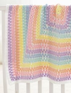 Color Block Panels Blanket | Yarn | Free Knitting Patterns | Crochet ...