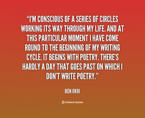 conscious of a series of circles working its way through my life ...