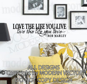 Details about BOB MARLEY Quote Vinyl Wall Decal Inspirational ...