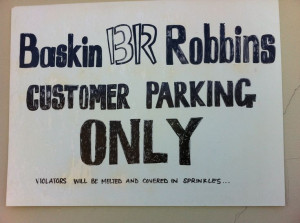Funny parking sign.