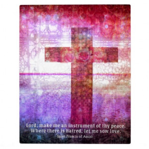 St. Francis of Assisi Quote about PEACE art Display Plaque