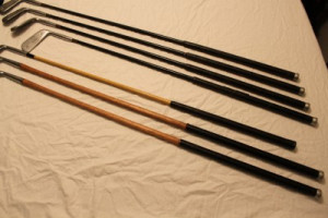 ... SHAFTED AND ANTIQUE GOLF CLUBS BURKE, SPALDING BROS, BOB O LINK