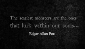quote Black and White gothic Edgar Allan Poe