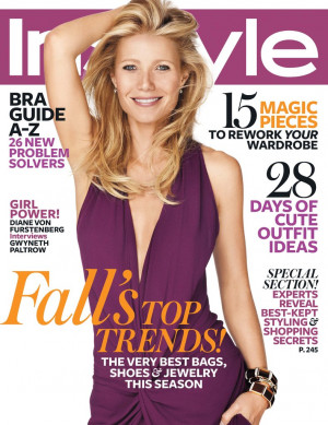 Gwyneth Paltrow covers the October 2012 issue of InStyle .