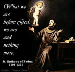 St. Anthony of Padua. Catholic