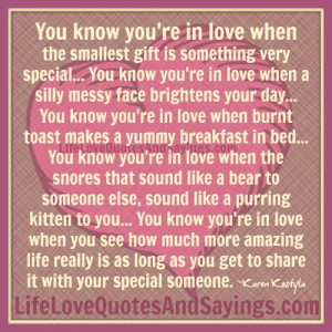 You Know You’re In Love..