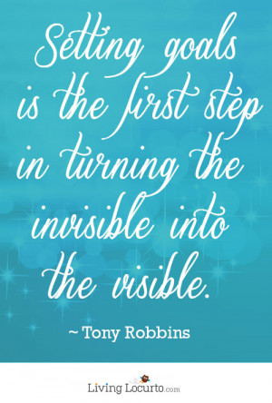 Why not start with a definition of goals - I love finding a ...