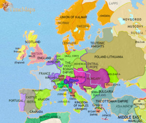 Europe Map 1200 AD