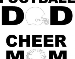 Football Dad OR Cheer Mom decal sti ckers ...