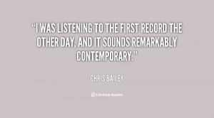 was listening to the first record the other day, and it sounds ...