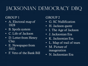 Jacksonian Democracy Map