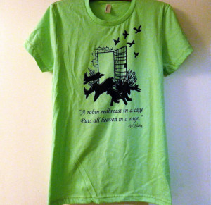 SALE Animal Liberation William Blake quote T-shirt / Womens lime pick ...