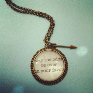 katniss everdeen hunger games quote necklace with arrow charm on Etsy ...