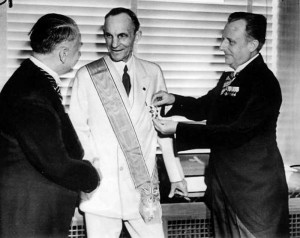 Henry Ford Receiving the Grand Cross of the Supreme Order of the ...