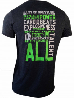 Rules of Wrestling on Dark Heather T-Shirt