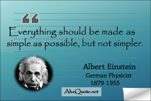 Einstein Quotes About Simplicity