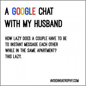 Google Chat with My Husband - A husband and wife flirt online
