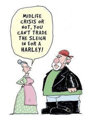 Vh funny Christmas Comic Santa Midlife Crisis