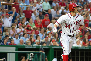 Bryce Harper hit a solo homer in the third inning. MCT/Getty Images