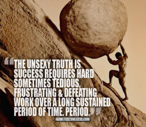 Truth About Success Motivation Inspiration Picture Quote