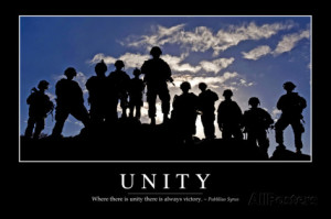 Unity: Inspirational Quote and Motivational Poster Photographic Print