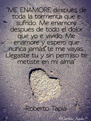 ... this image include: roberto tapia, corazon, espanol , heart and letra