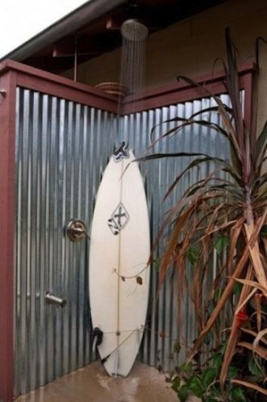 Beach shower? Check! Makes it easy to rinse off that surfboard, too.