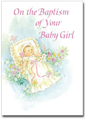 Baby Girl Baptism Card