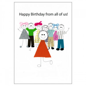 Large Card: Happy Birthday from all of us – Girl