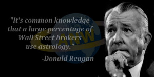 ... that a large percentage of Wall Street brokers use astrology