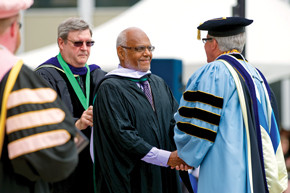 robert parris moses center with an honorary degree hood as moses ...