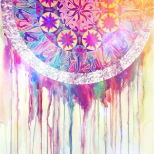 Black and white dreamcatcher canvas painting