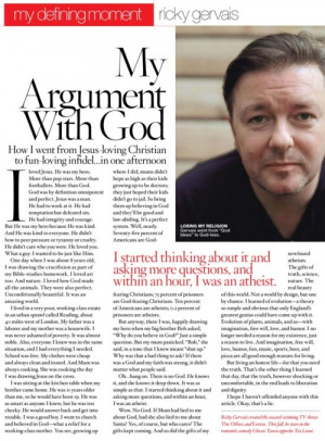Ricky Gervais - My Argument With God: How I went from Jesus-loving ...