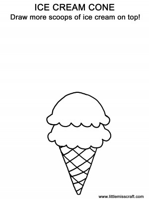 printable doodle coloring pages ice cream cone