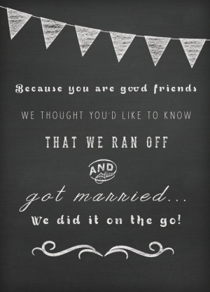 Wedding Announcement – courthouse wedding invite idea – postcards ...