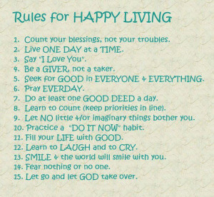 Living a Happy Life : You and only you are responsible for your ...