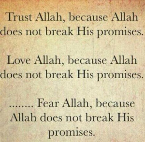 Love Allah, Trust Allah and Fear Allah